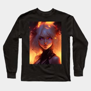 Demon anime girl Long Sleeve T-Shirt